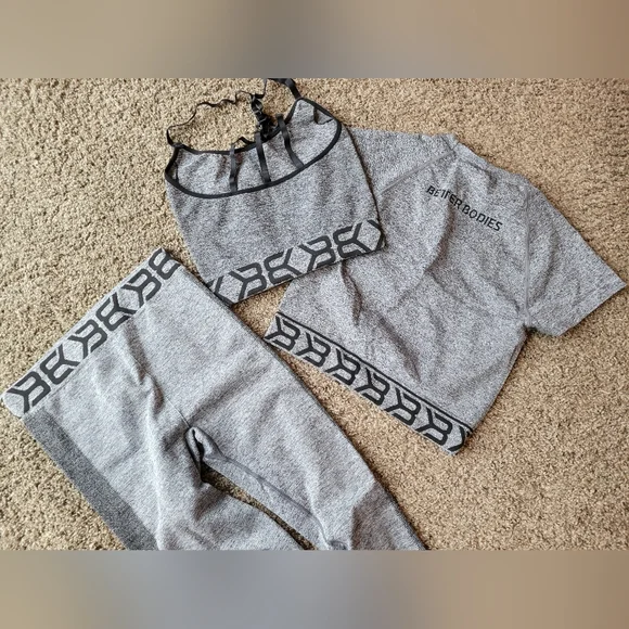 Better Bodies Rockaway seamless leggings, Astoria longline bra and crop tee - Picture 2 of 3